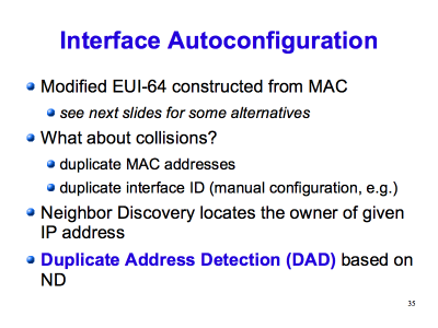 [ Interface Autoconfiguration (Slide 35) ]
