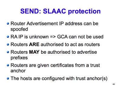 [ SEND: SLAAC protection (Slide 46) ]