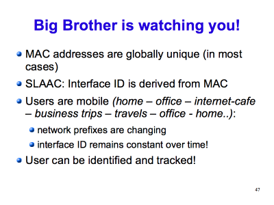 [ Big Brother is watching you! (Slide 47) ]