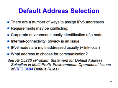[ Default Address Selection (Slide 49) ]